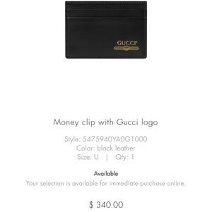 Men’s gucci money clip
